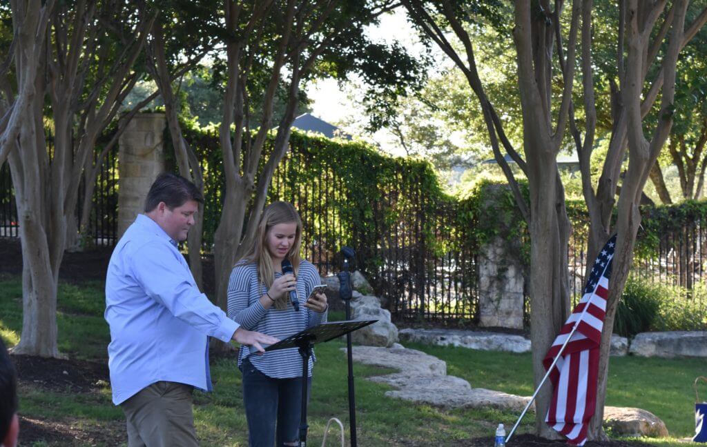 Kevin Whitehurst and his daughter Lily, 8th grader at Canyon Ridge Middle School, participated in National Day of Prayer. 